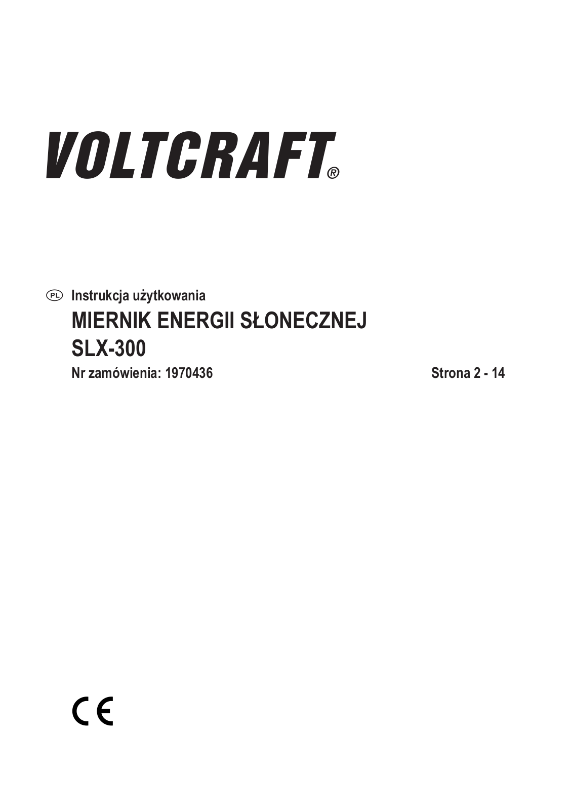 VOLTCRAFT SLX-300 User guide