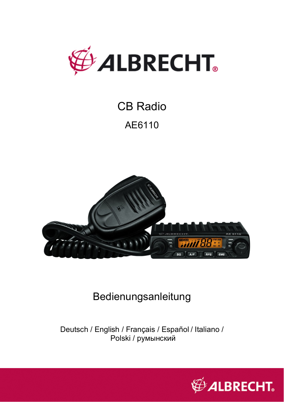 Albrecht AE6110 Operating Manual