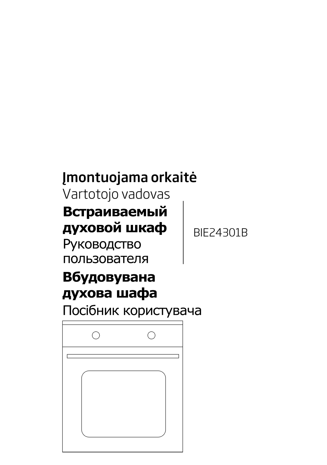 BEKO BIE 24301 W User manual