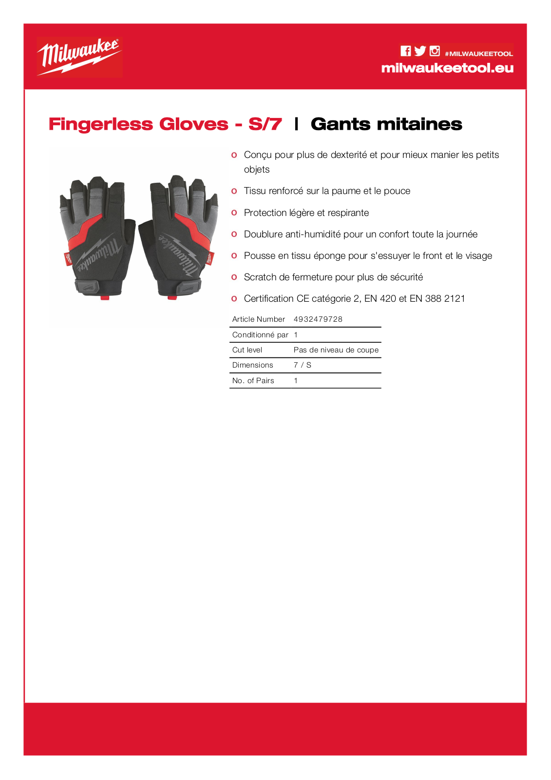 Milwaukee 4932479728 Specification - ManualMachine.com