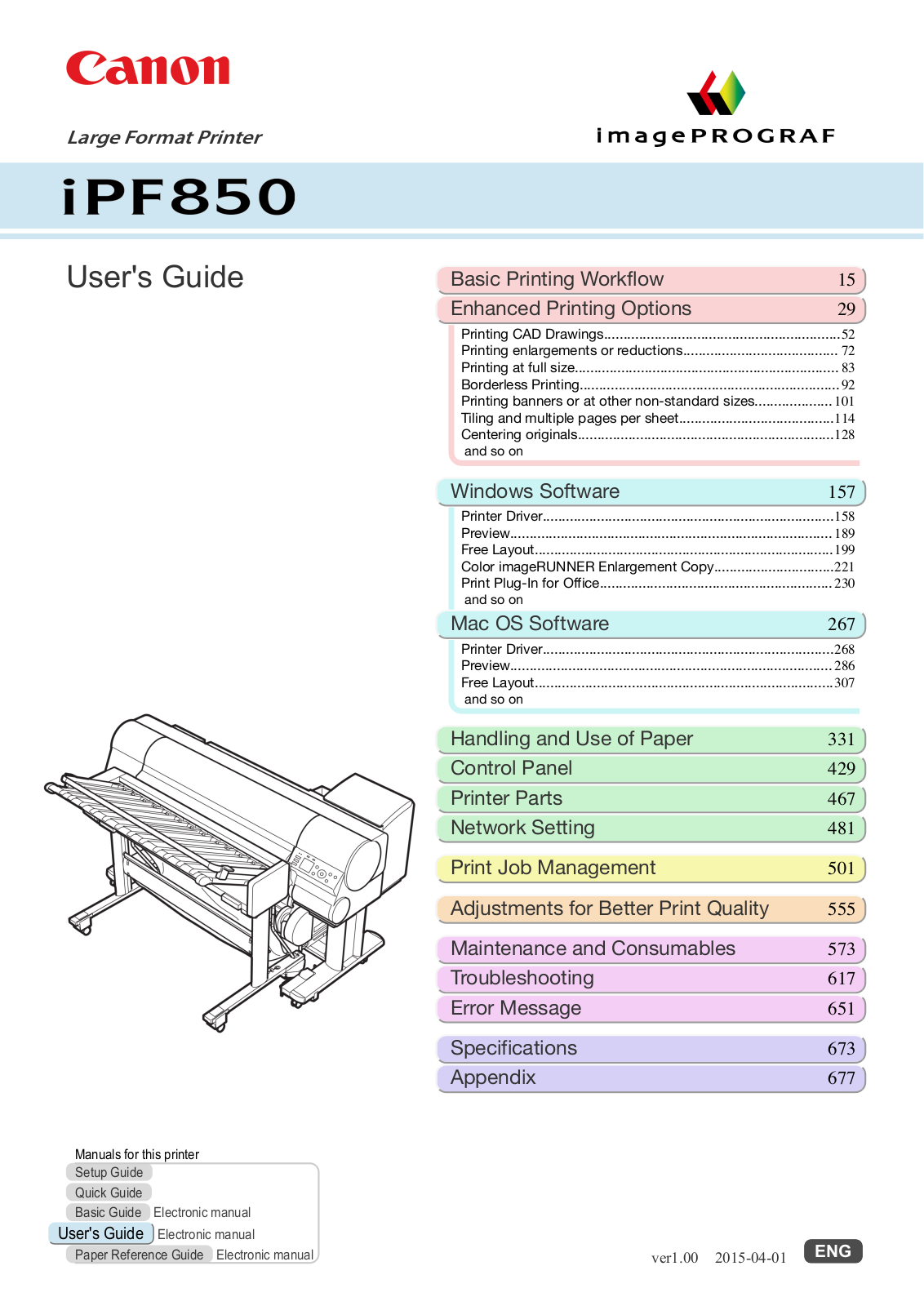 Canon IPF850 User Manual