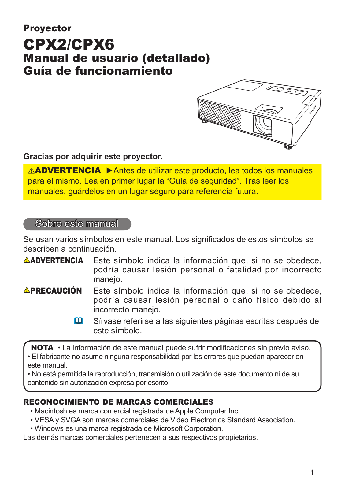 Hitachi CPX2WF User Manual