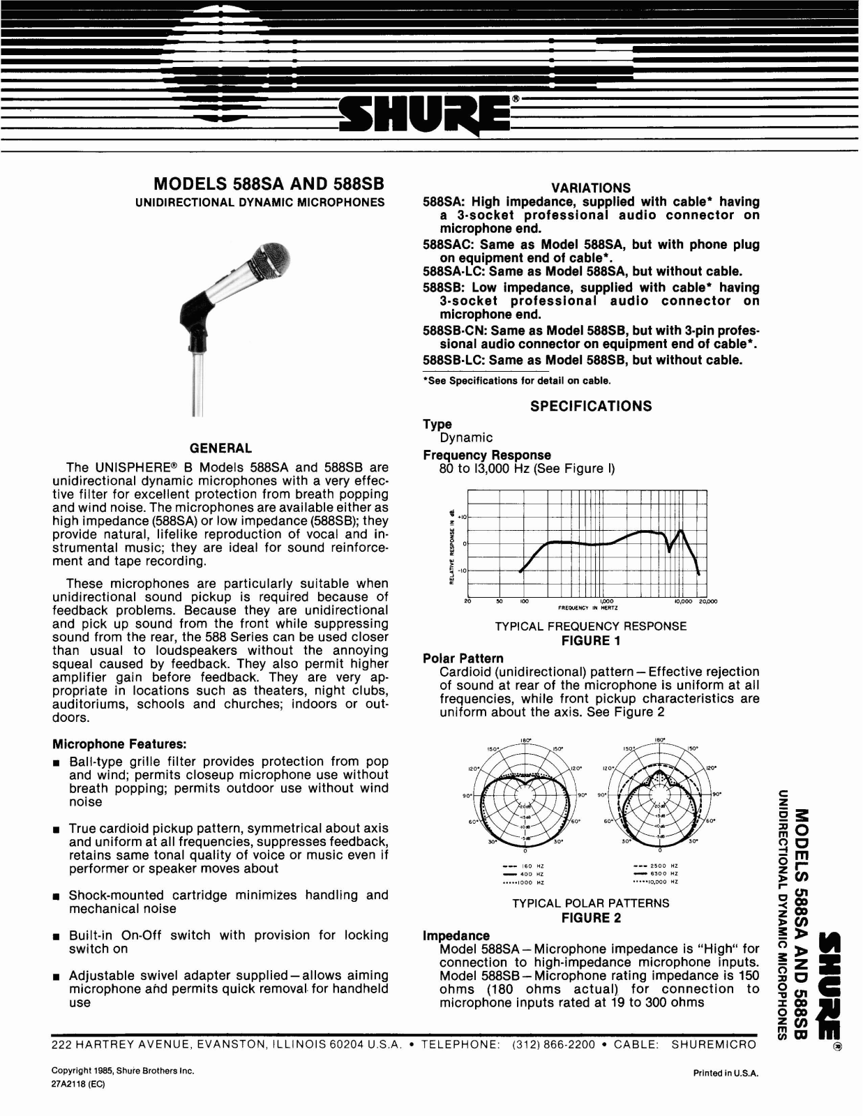 Shure 588SB User Guide - ManualMachine.com