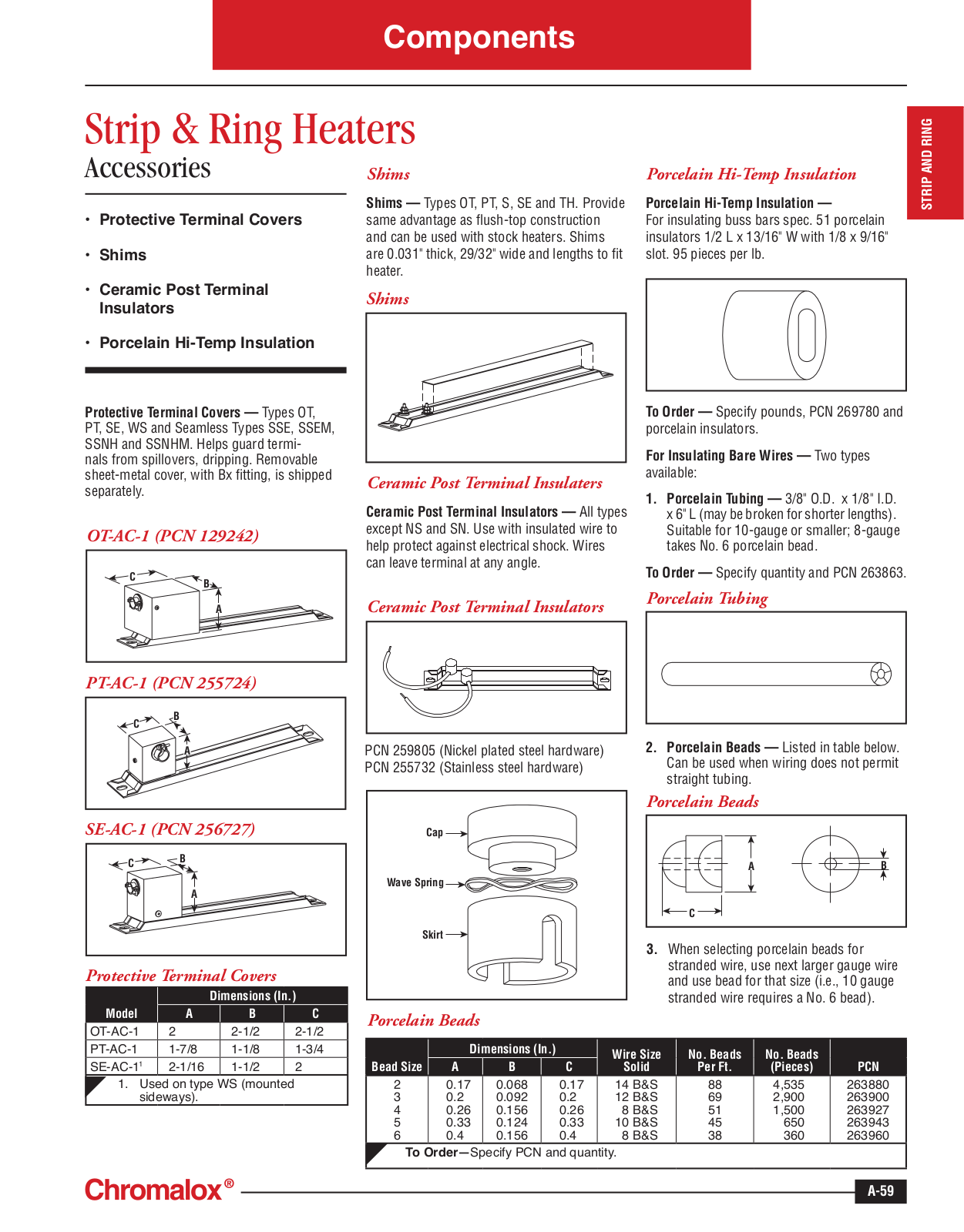 Chromalox Strip & Ring Heaters Accessories Catalog