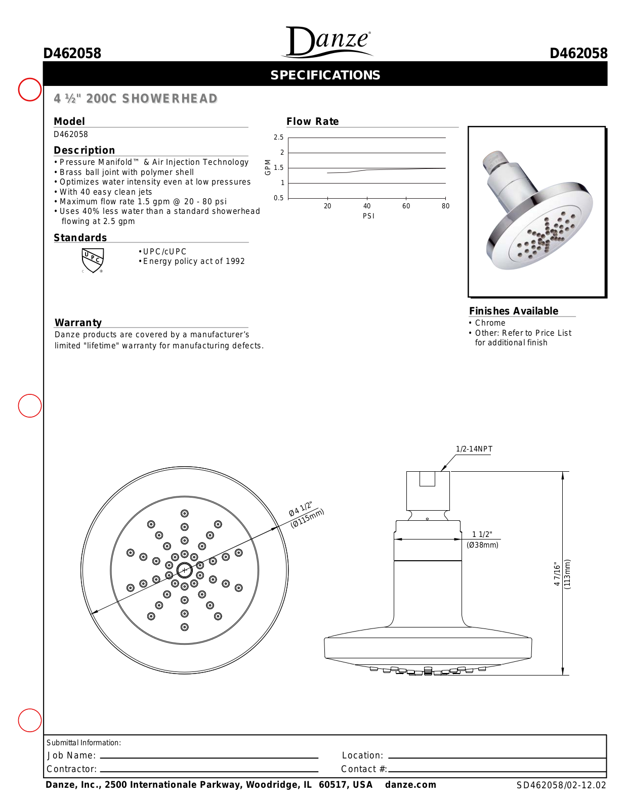 Gerber DNZ5128 Specifications - ManualMachine.com