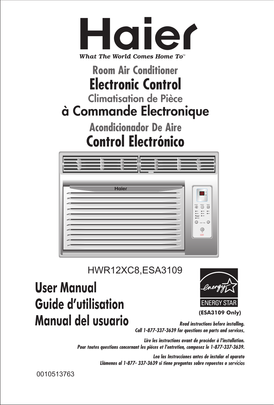 Haier HWR12XC9 User Manual