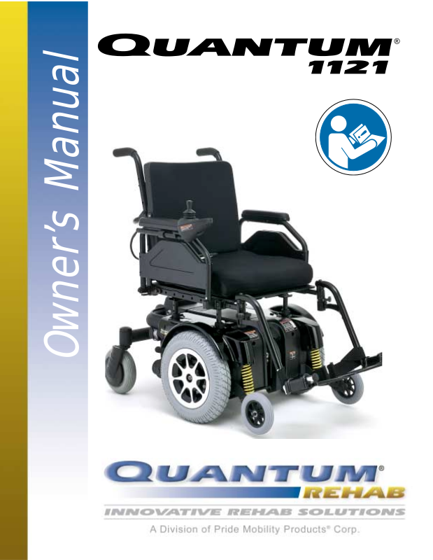 Pride Mobility Quantum 1121 User Manual