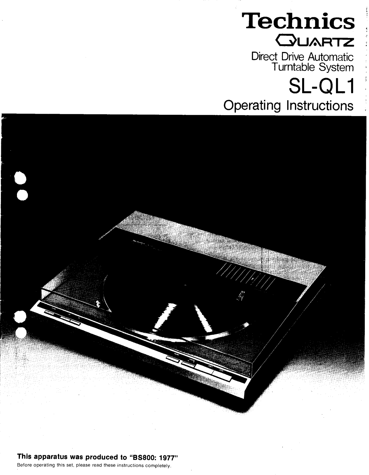 Panasonic SL-Q1 User Manual