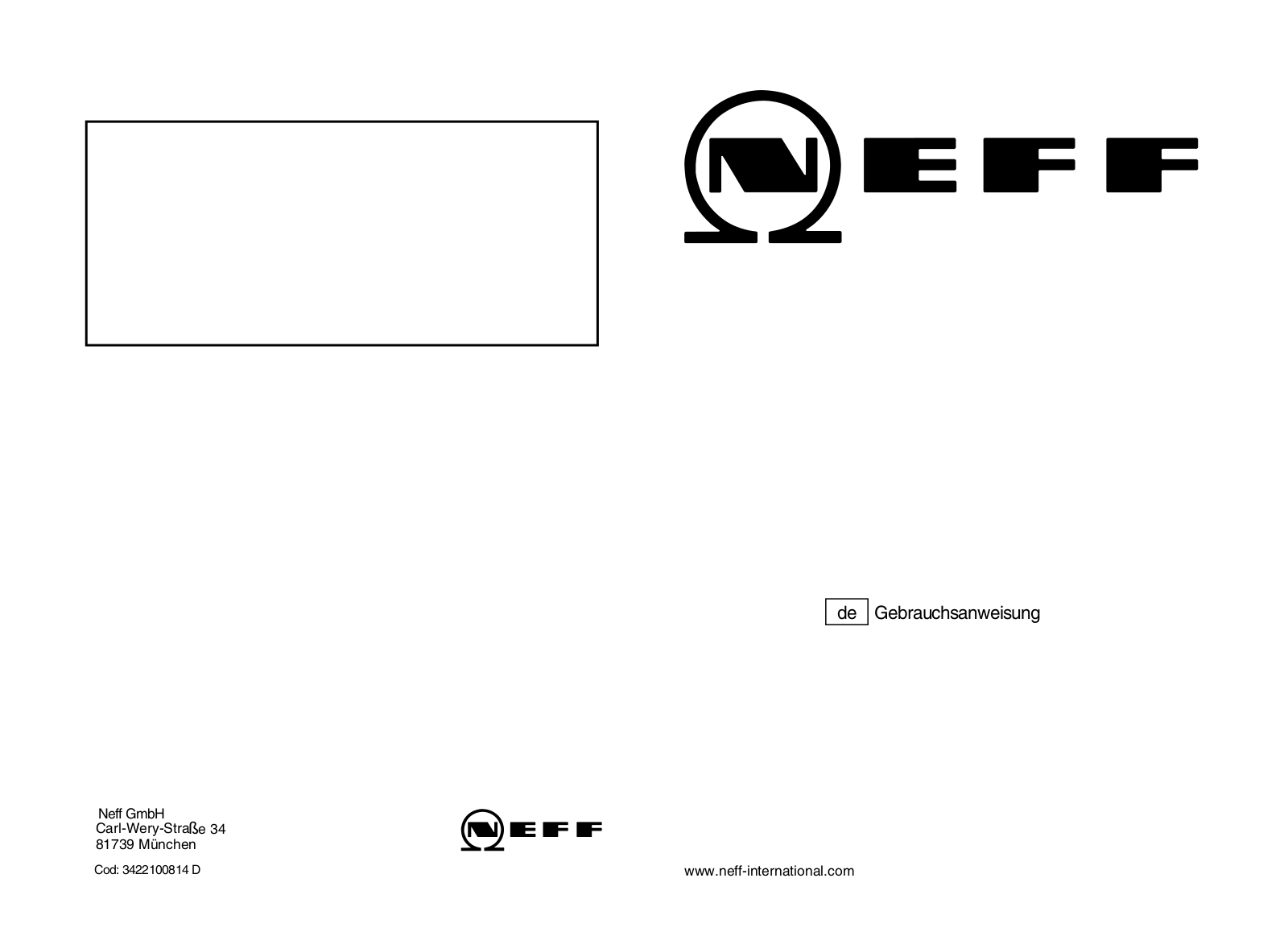 Neff N13K30N0, N11K30N0 User Manual