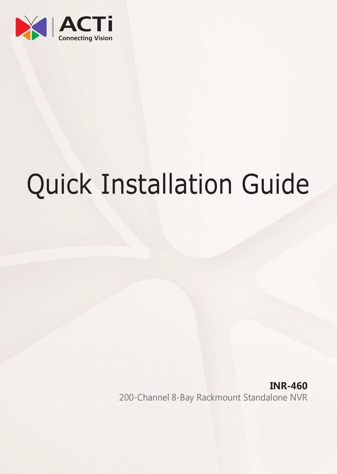 ACTi INR-460 Installation Guide - ManualMachine.com