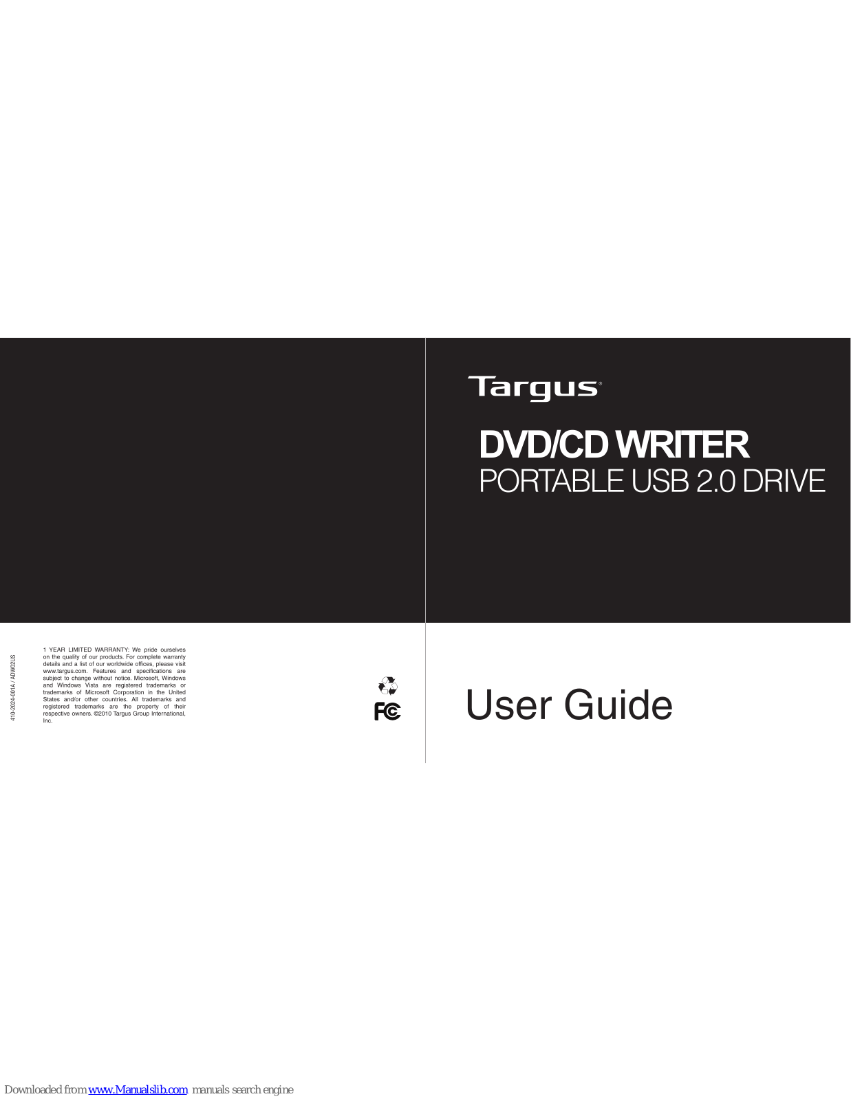 Targus ADW02US User Manual