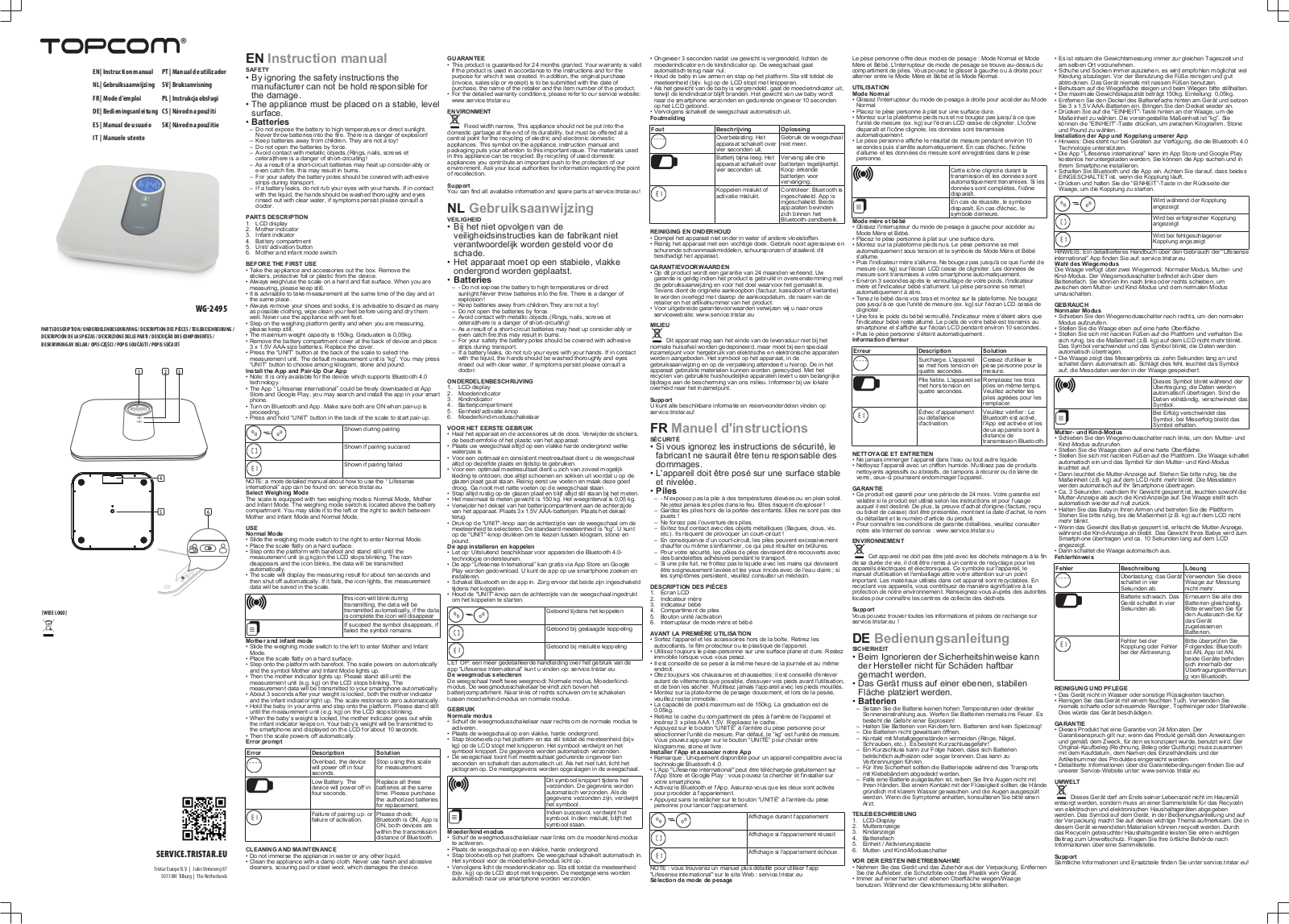 Topcom WG-2495 User Manual