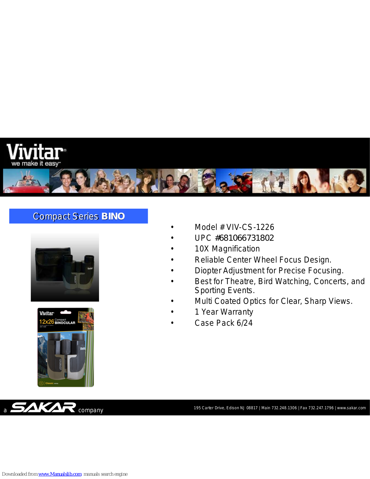 Vivitar CS-1226, VIV-CS-1226 Specifications