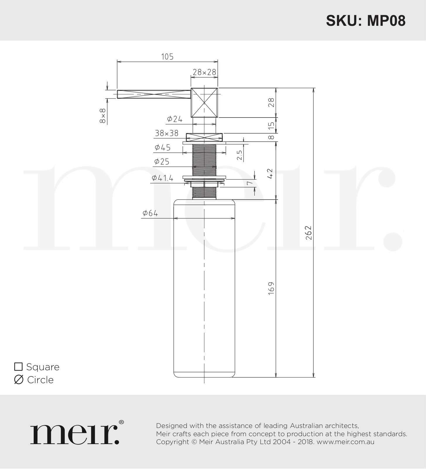 Meir MP08 Specifications Sheet