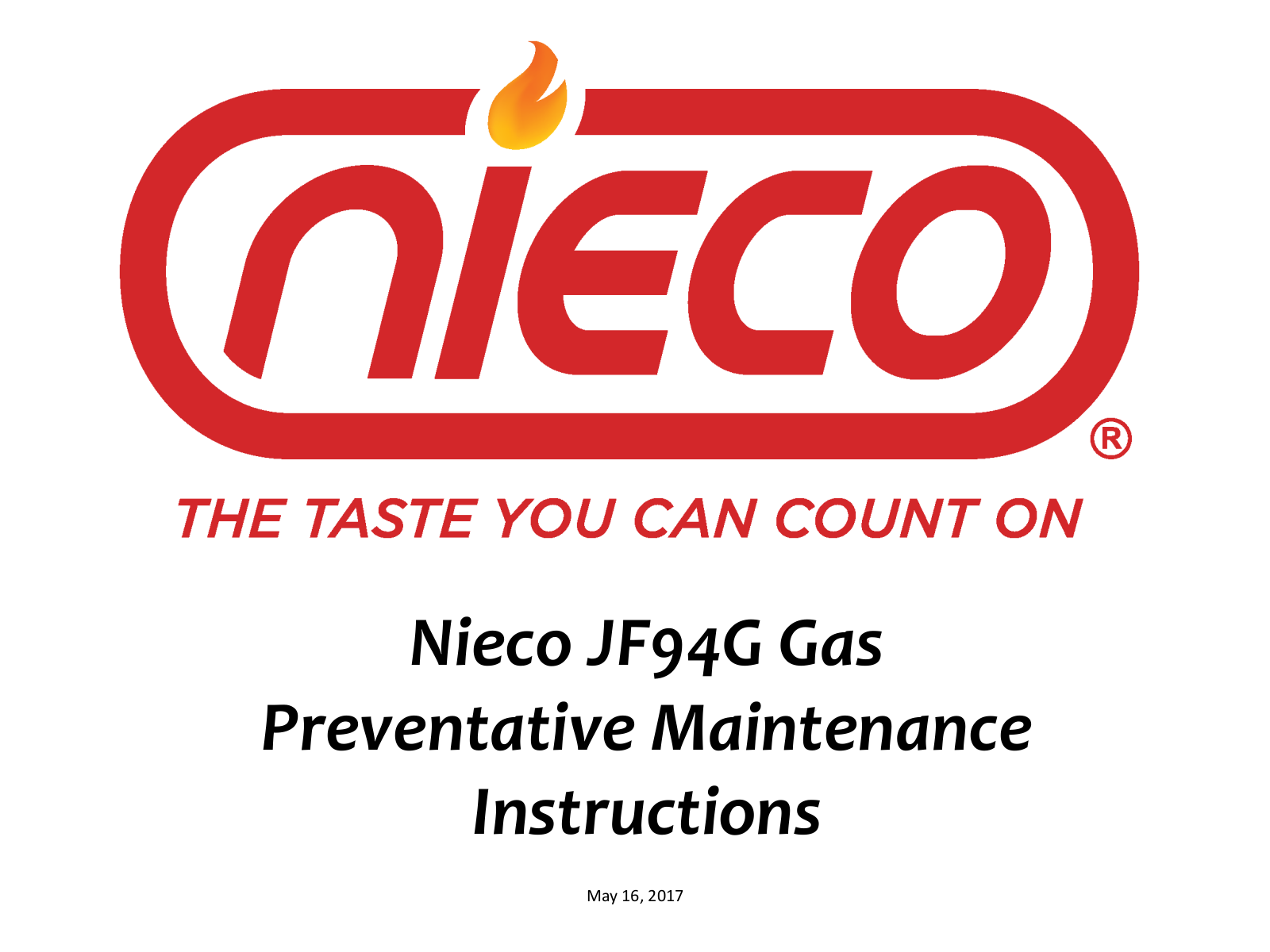 Nieco JF94G Service Manual