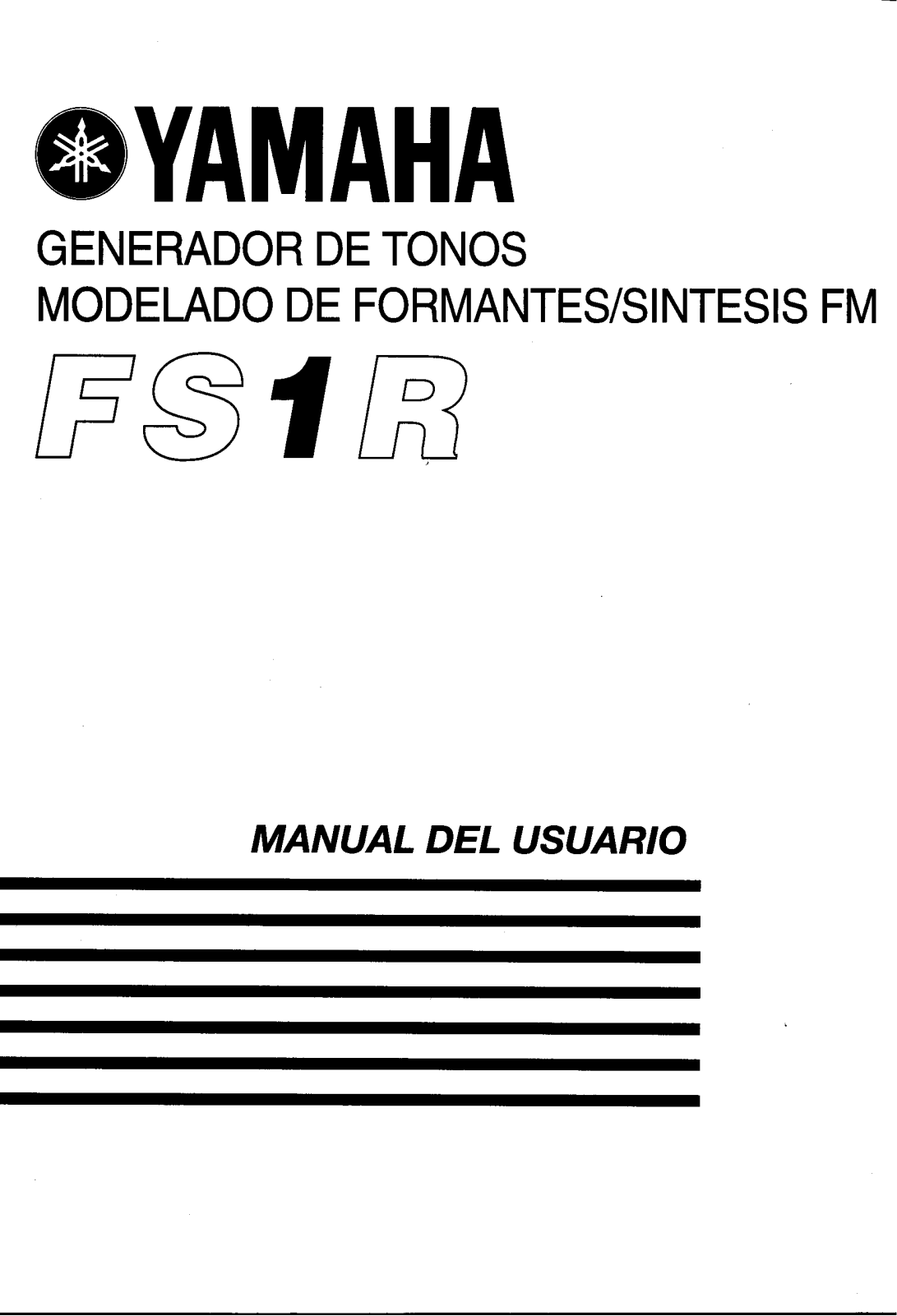 Yamaha FS1R User Manual