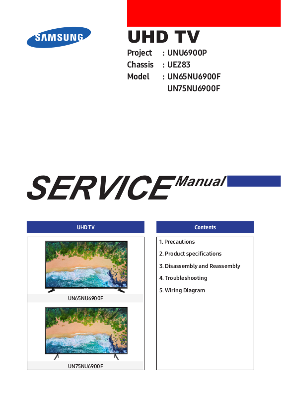 Samsung UN65NU6900F, UN75NU6900F Schematic
