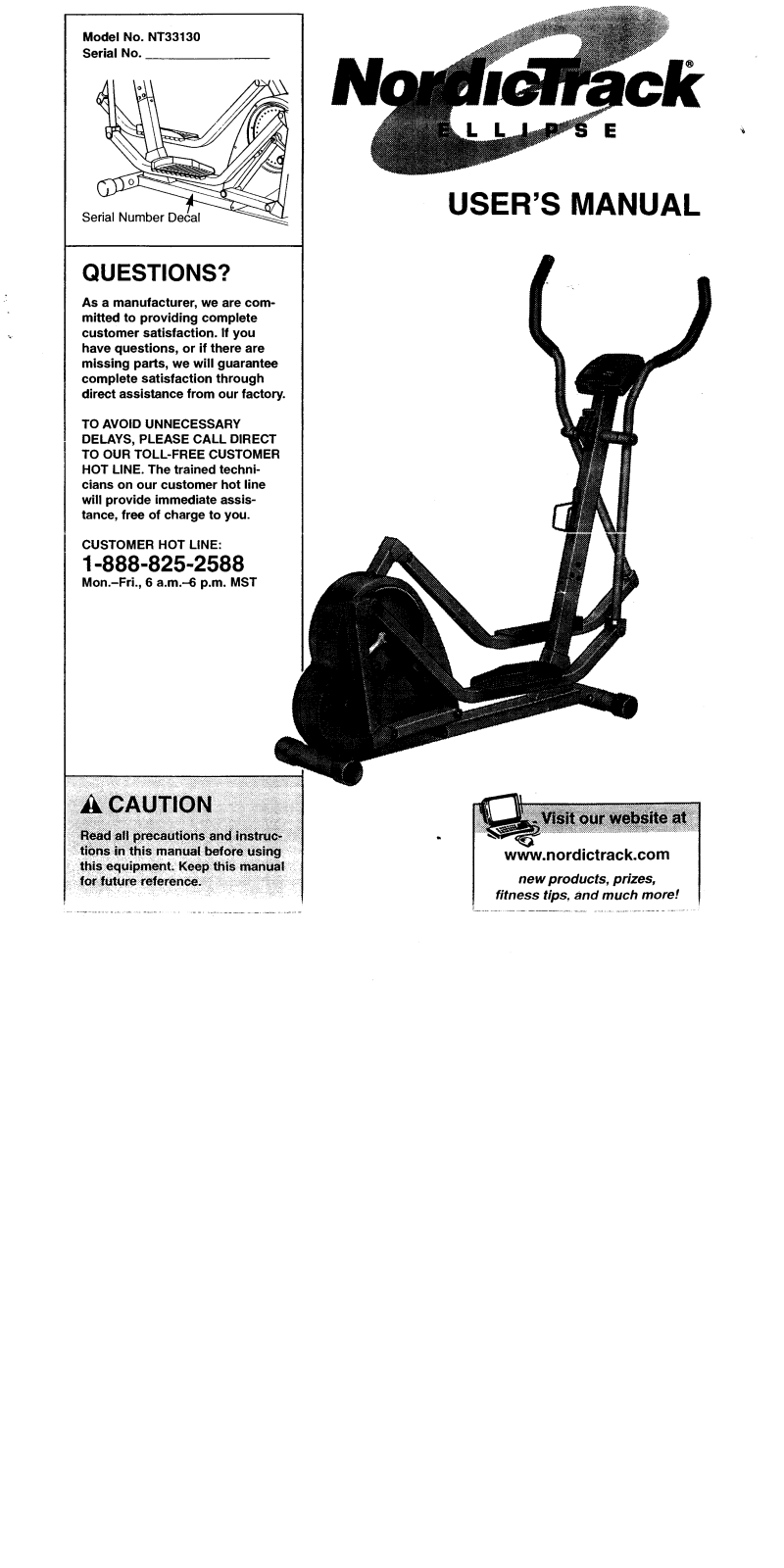 NordicTrack NT331300 Owner's Manual