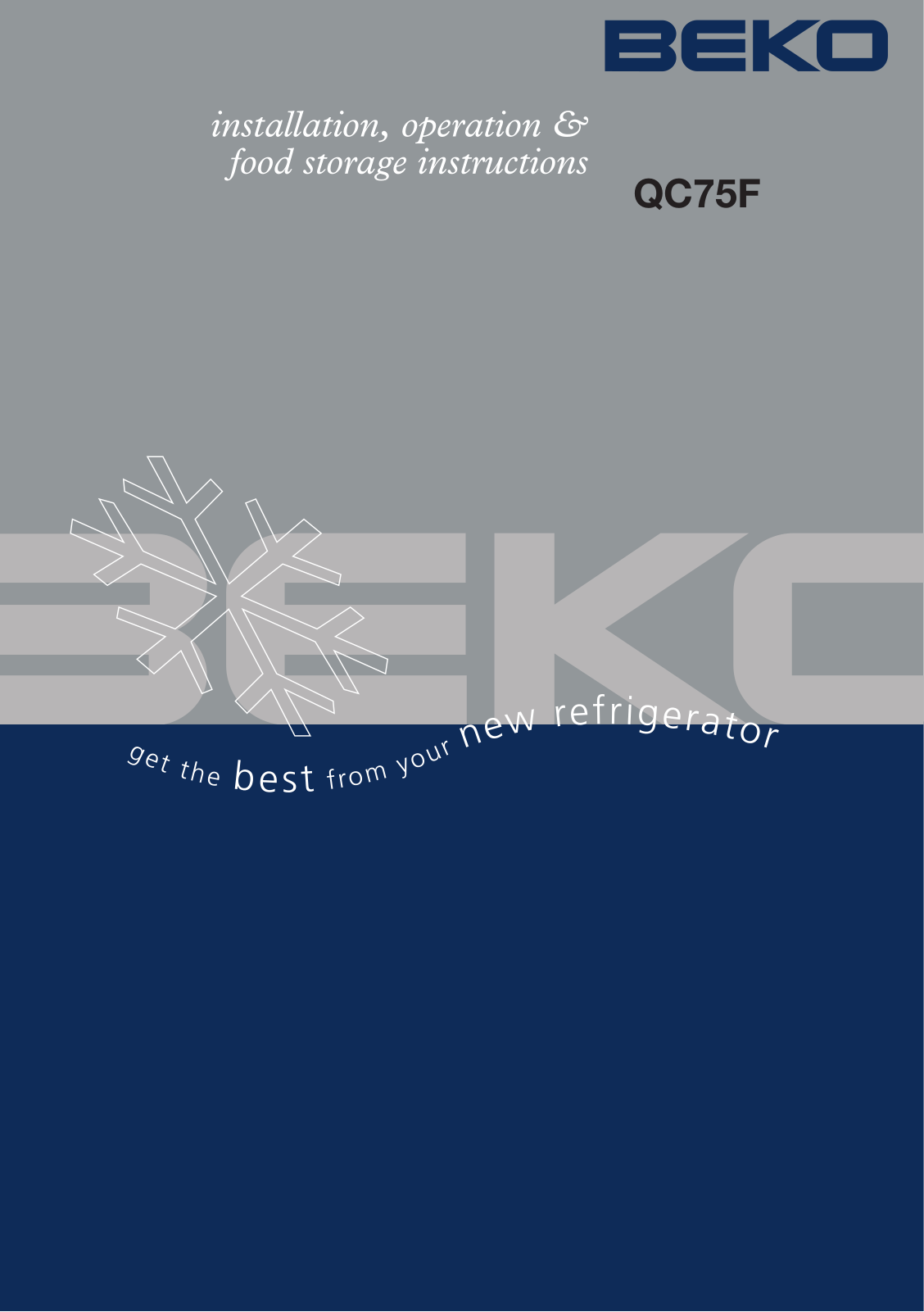 Beko QC75F User Manual