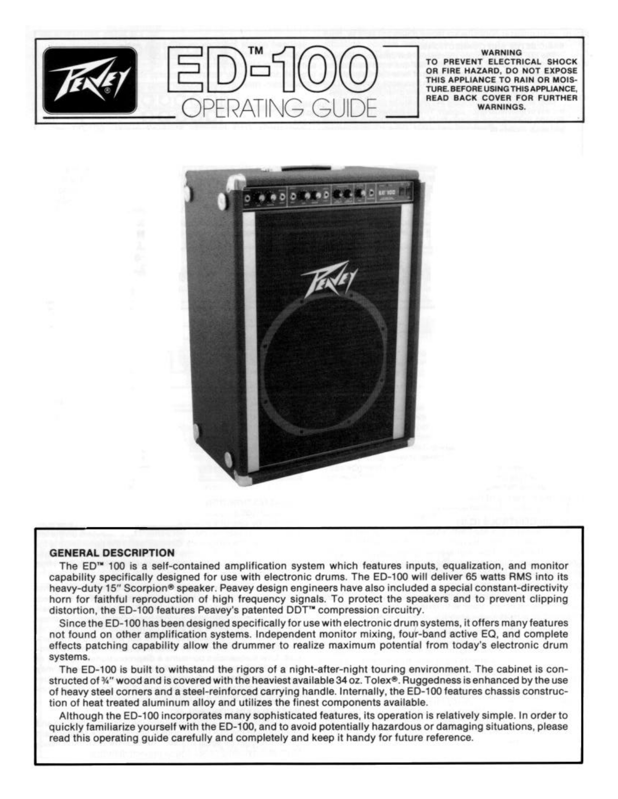 Peavey ED-100 User Manual