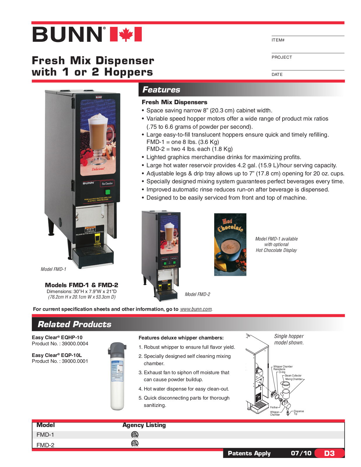 Bunn-O-Matic FMD-1 General Manual