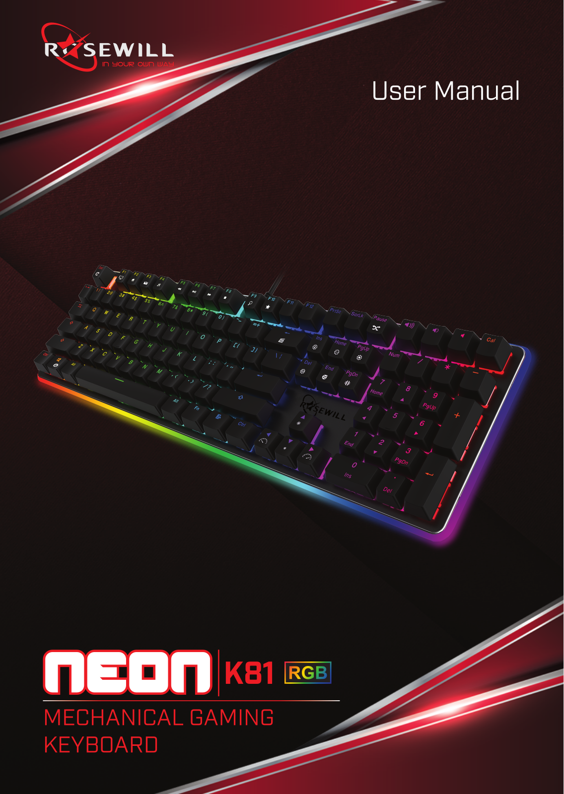 Rosewill NEON K81 RGB User Manual