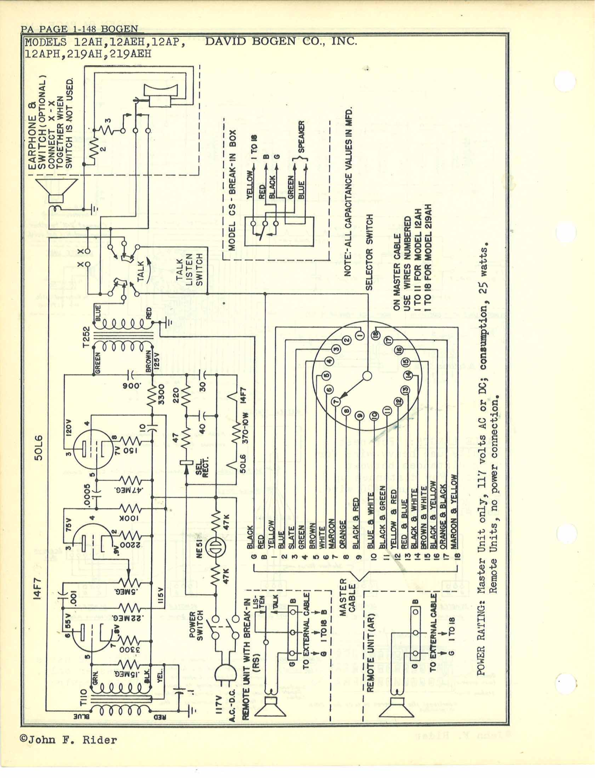 Bogen 12AH Service Manual