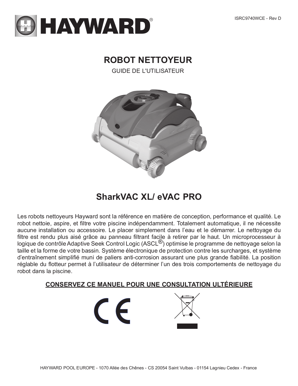 HAYWARD Sharkvac xl User Manual