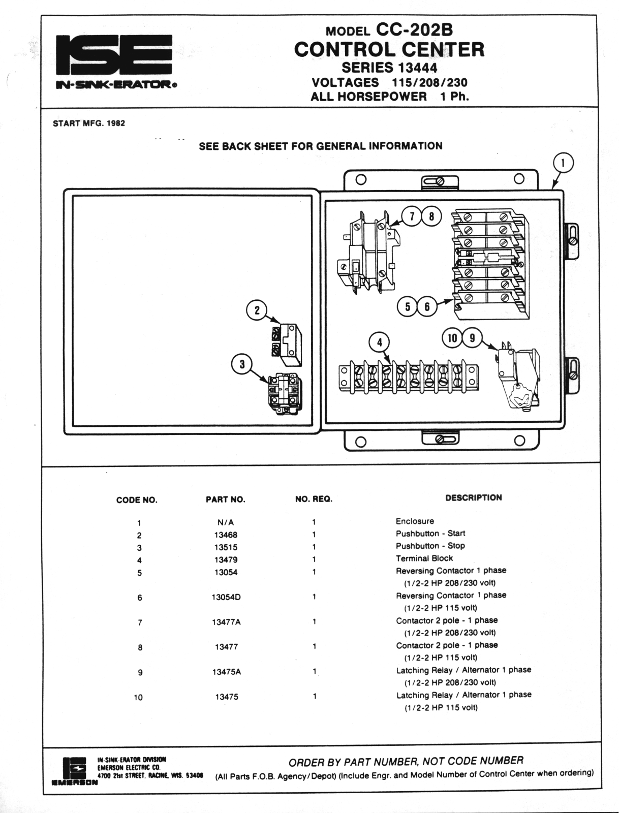 Insinkerator CC-202B Service Manual