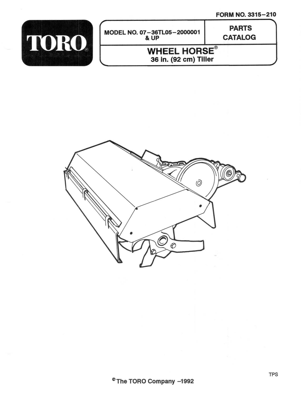 Toro 07-36TL05 Parts Catalogue