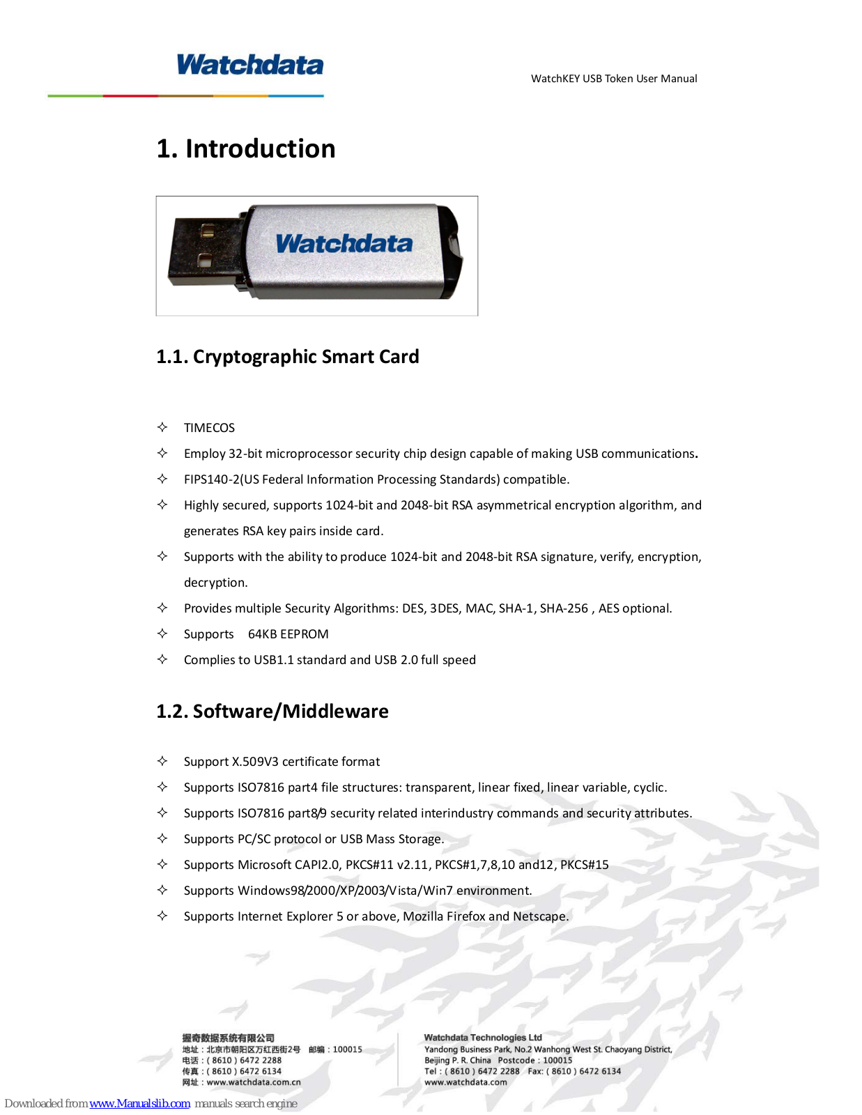 Watchdata WatchKEY User Manual