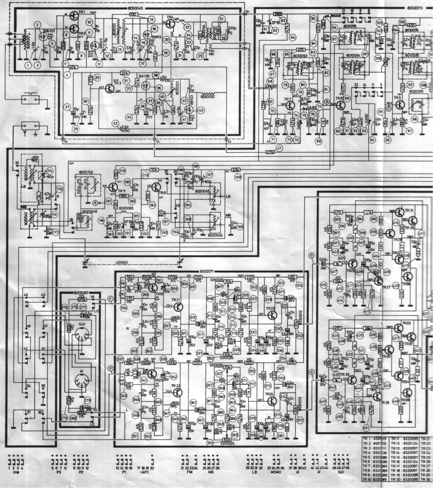 Bang & Olufsen Beomaster 1200 Schematic