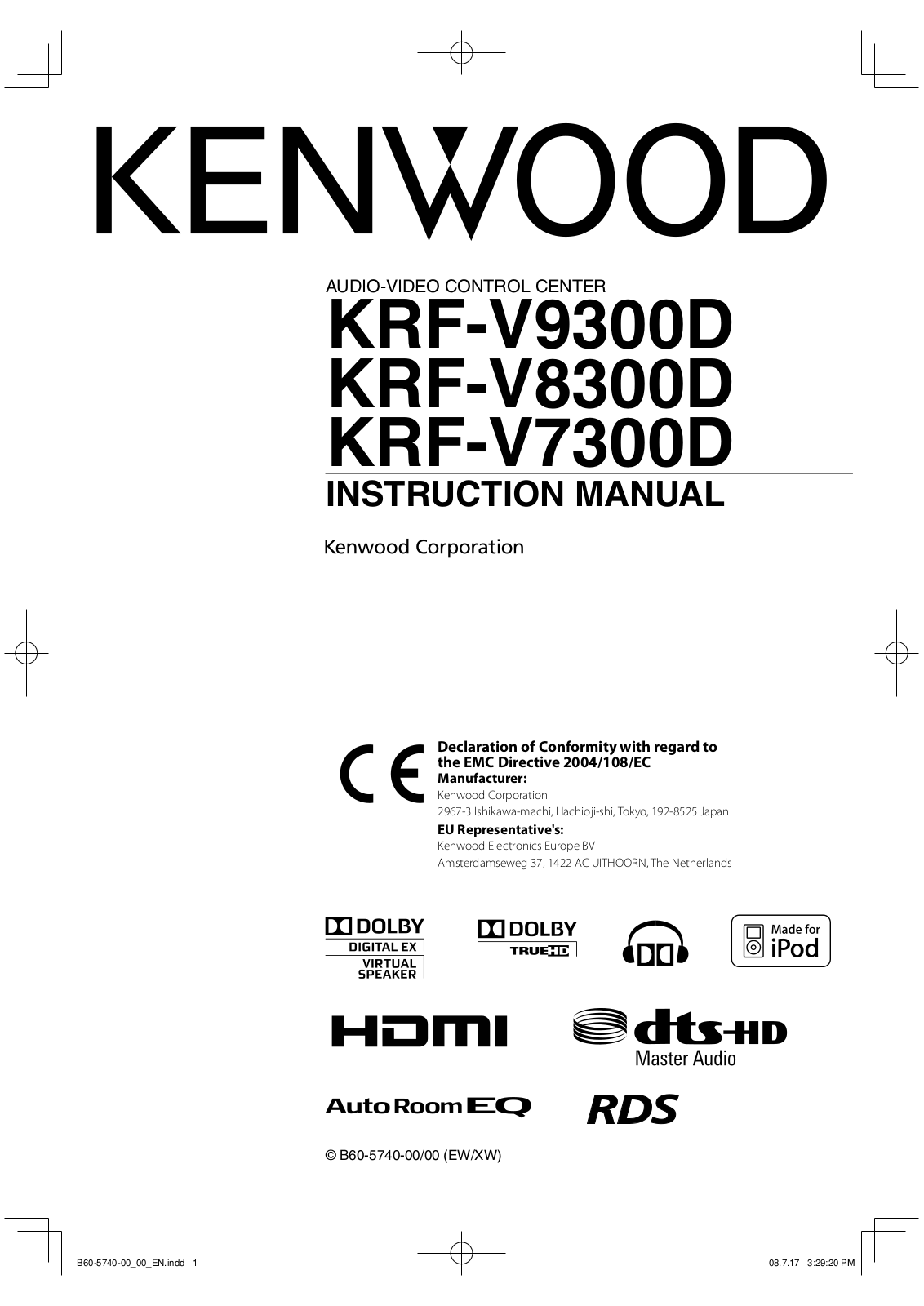 Kenwood KRF-9300D User Manual