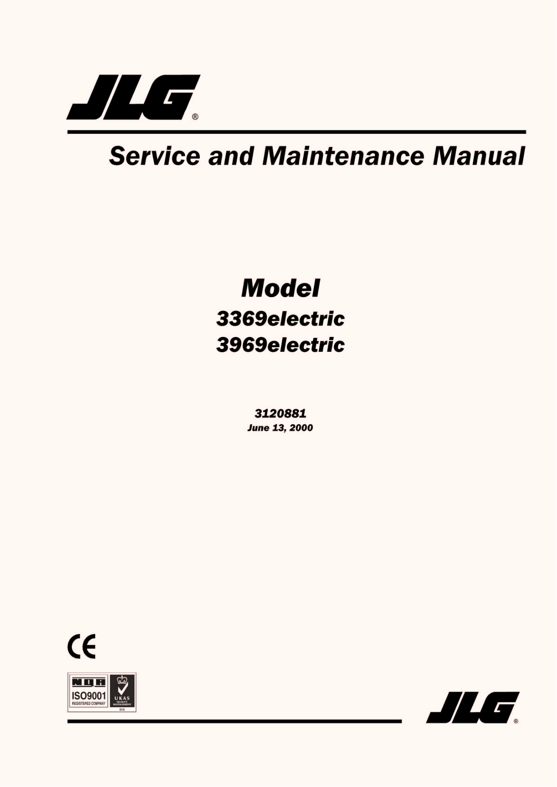 JLG 3369, 3969 Service manual