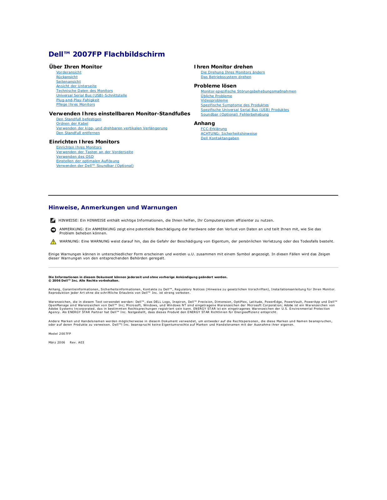 Dell 2007FP User Manual