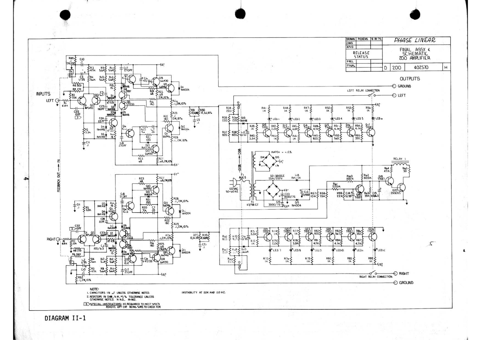 Phase Linear 200 Schematic