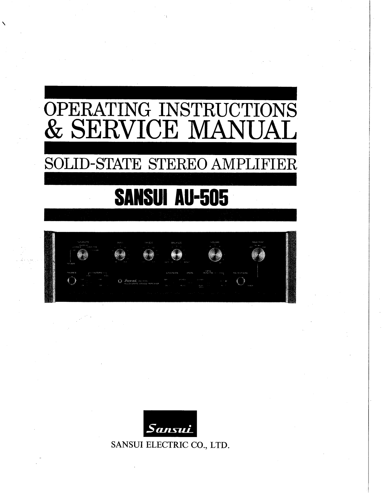 Sansui AU-505 Service Manual