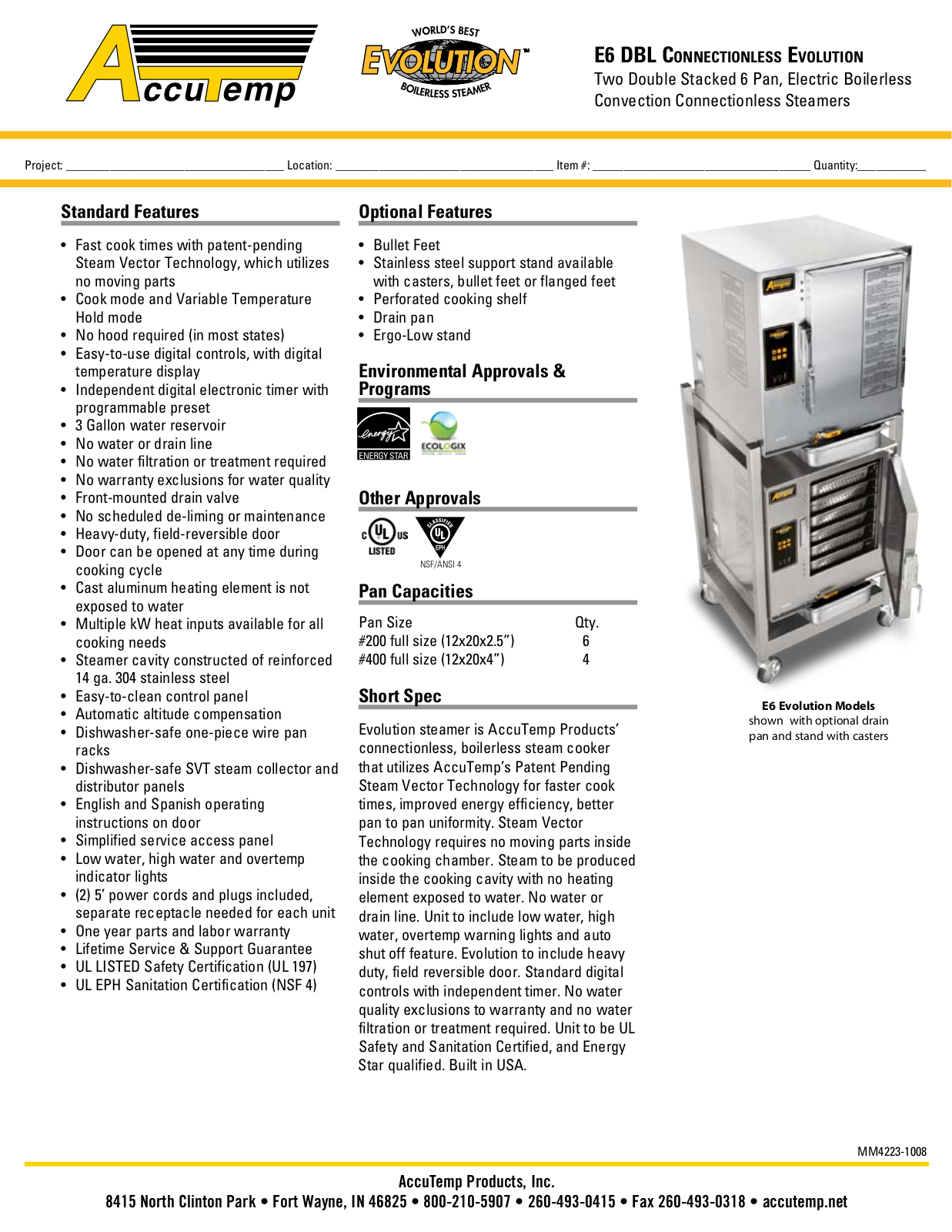 AccuTemp E62081D060DBL User Manual