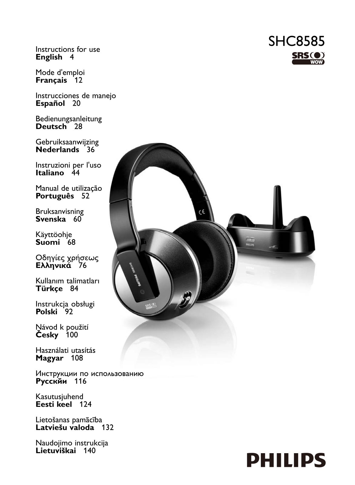 Philips SHC8585-00 User Manual