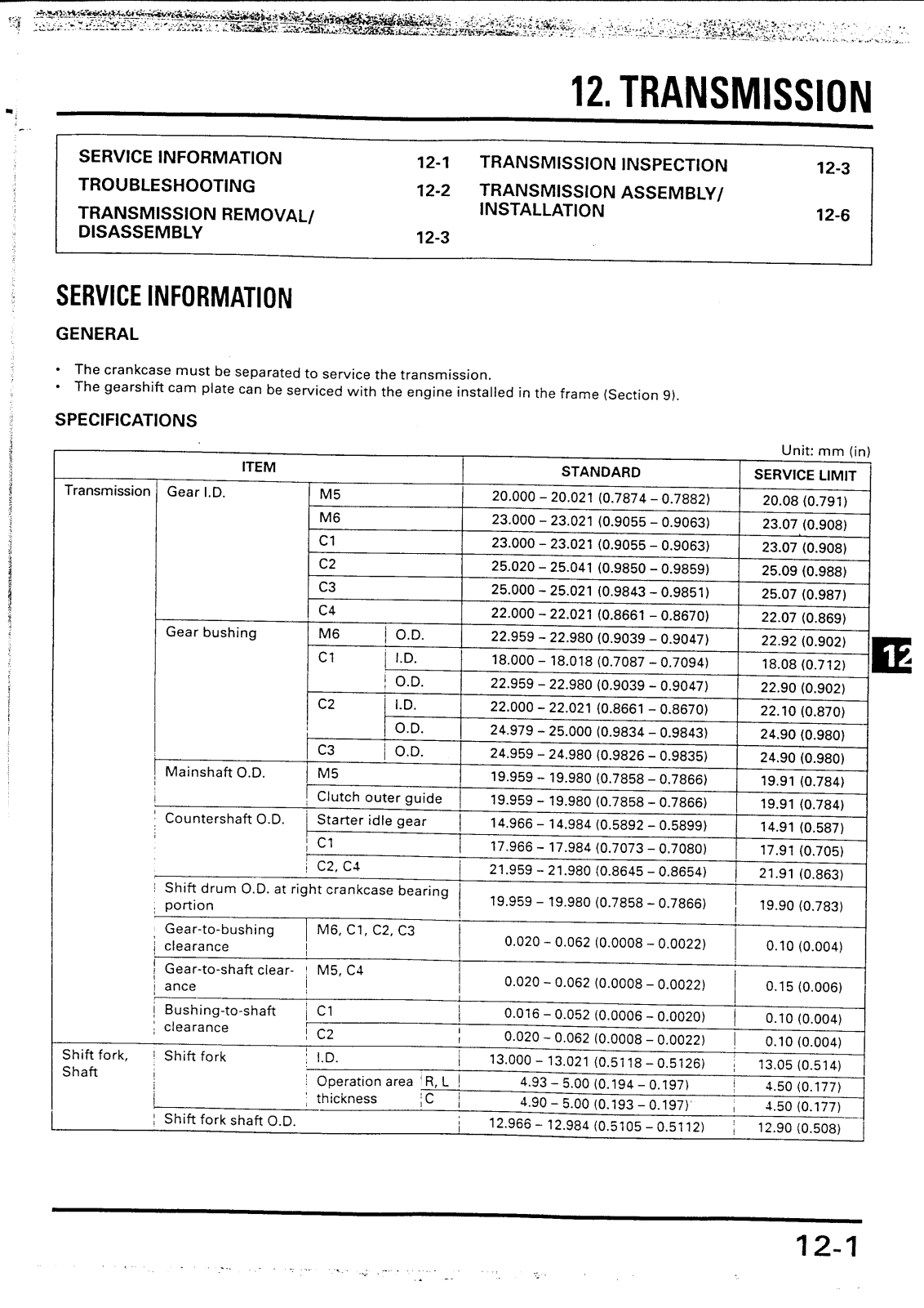 Yamaha XR400, XR250 Service Manual 1di2