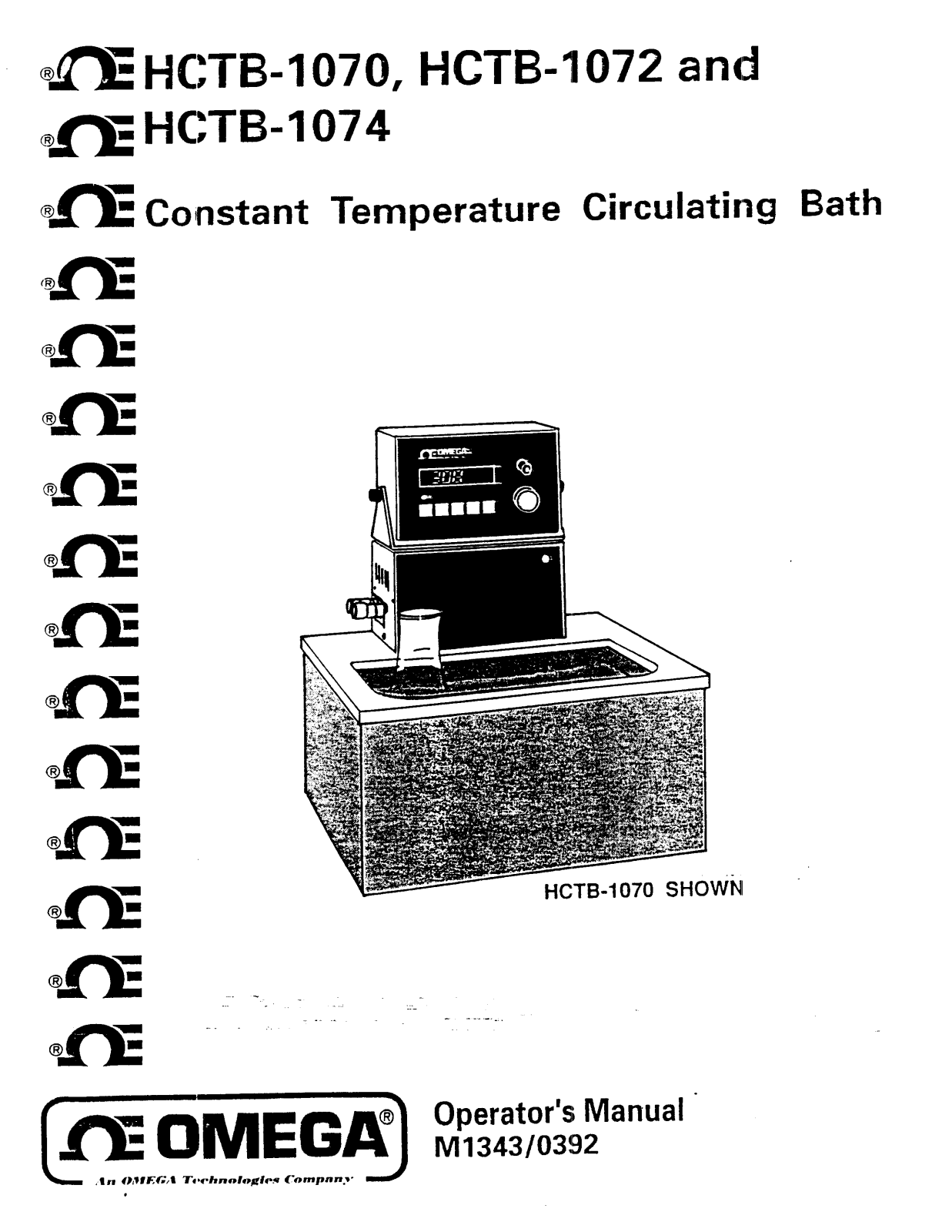 Omega Products HCTB-1074 Installation  Manual