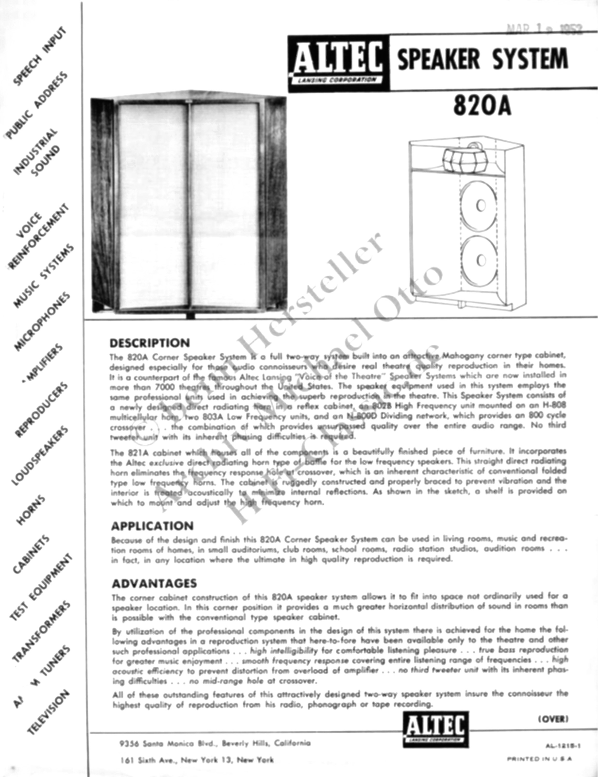 Altec 820 brochure - ManualMachine.com