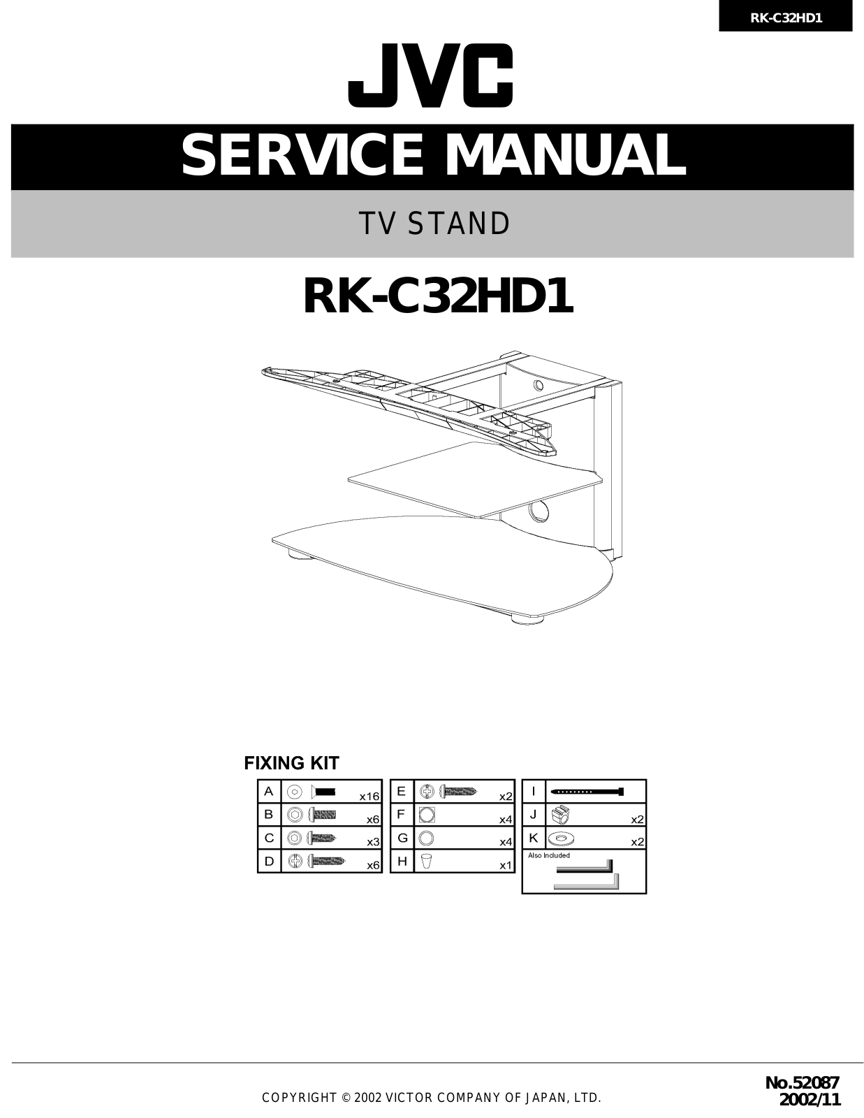 JVC RK-C32HD1 Service Manual