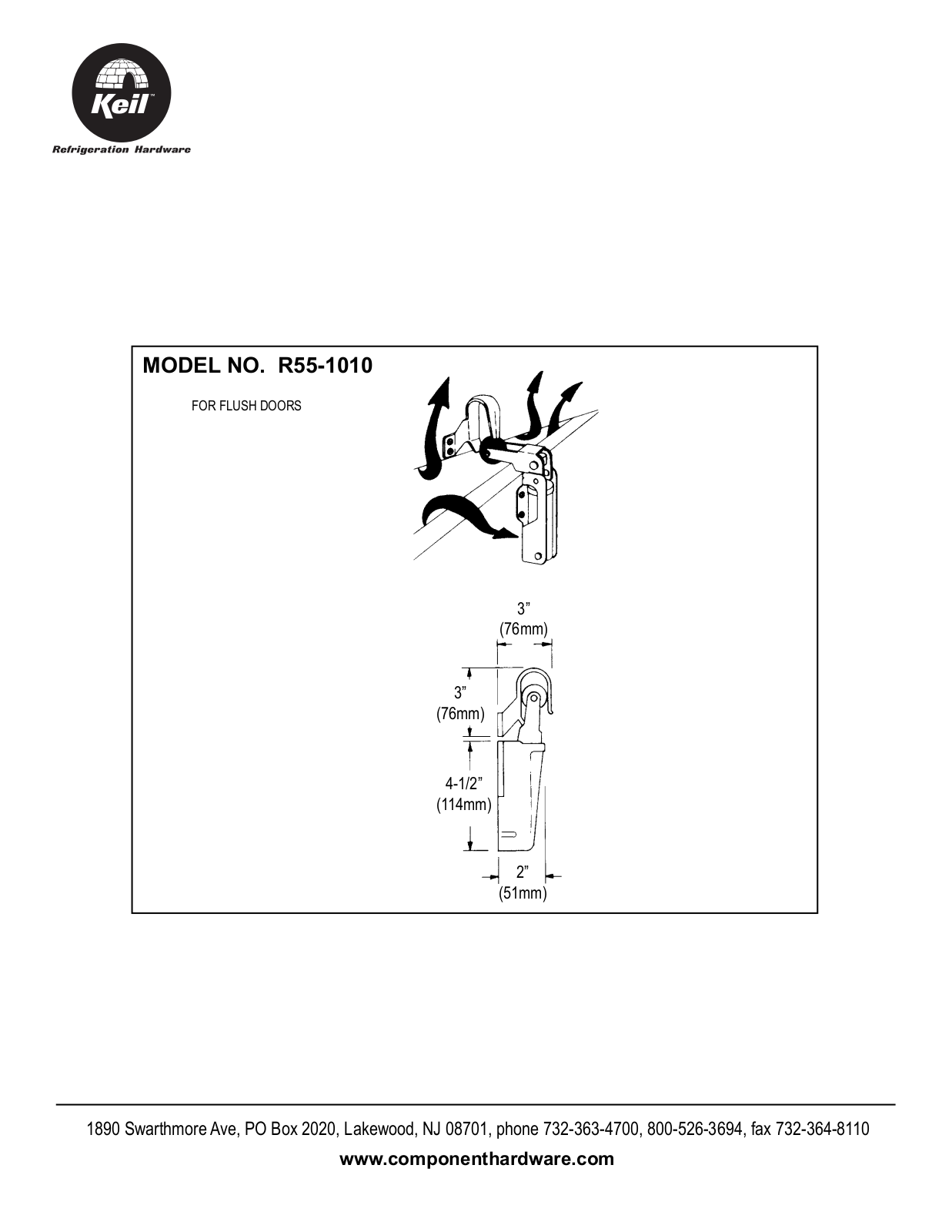 Component Hardware R55-1010 User Manual