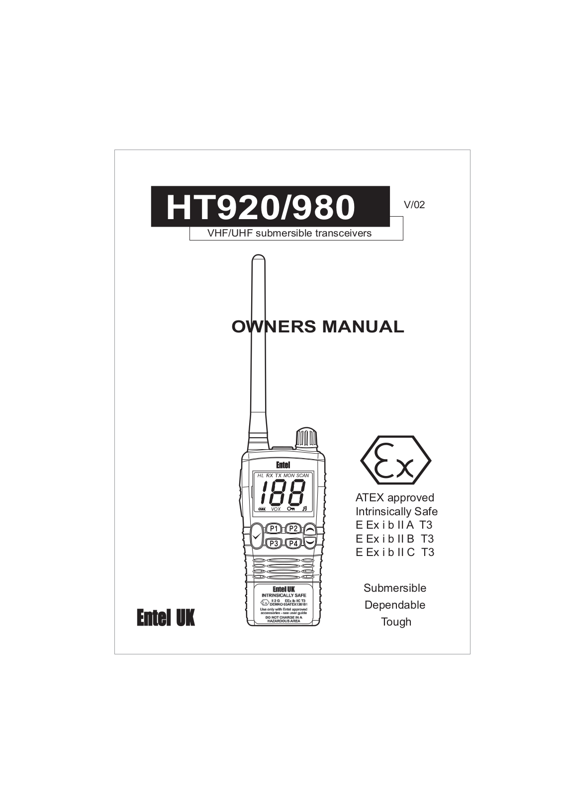 Entel HT980, HT920 User Manual - ManualMachine.com