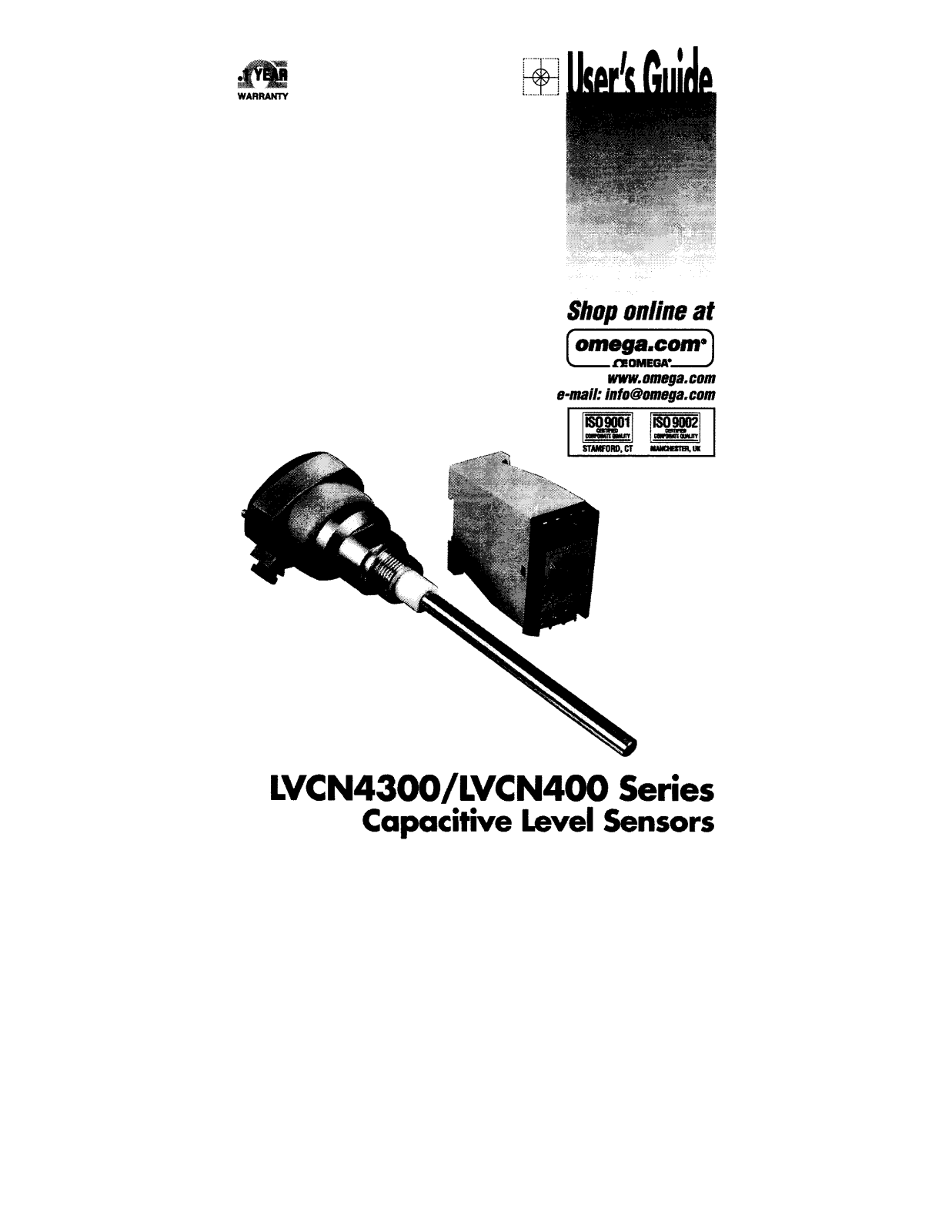 Omega Products LVCN400 Installation  Manual