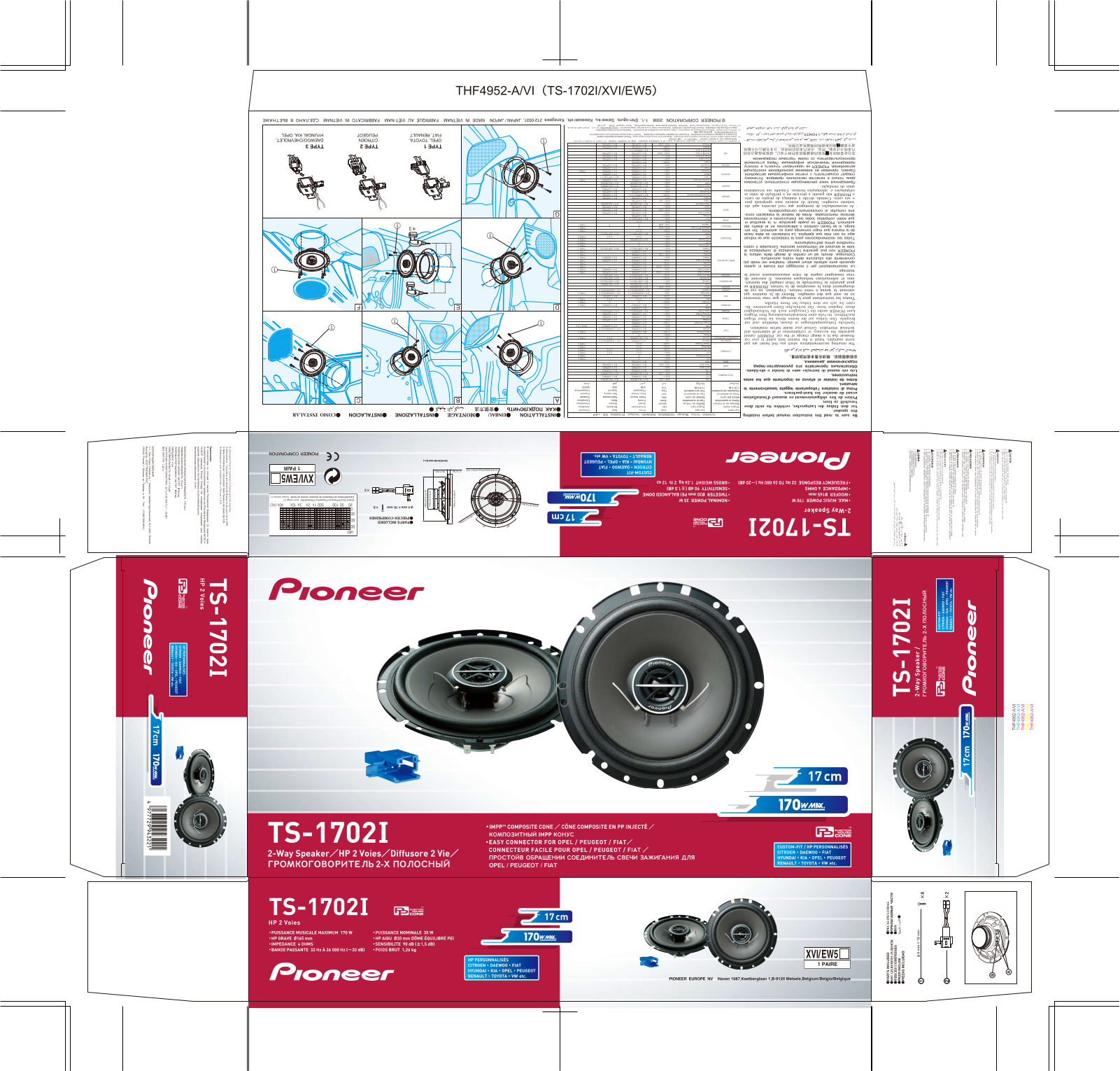 Pioneer TS-1702I User Manual