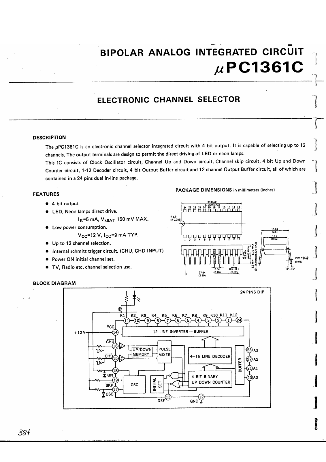 Datasheet UPC1361C Specification - ManualMachine.com