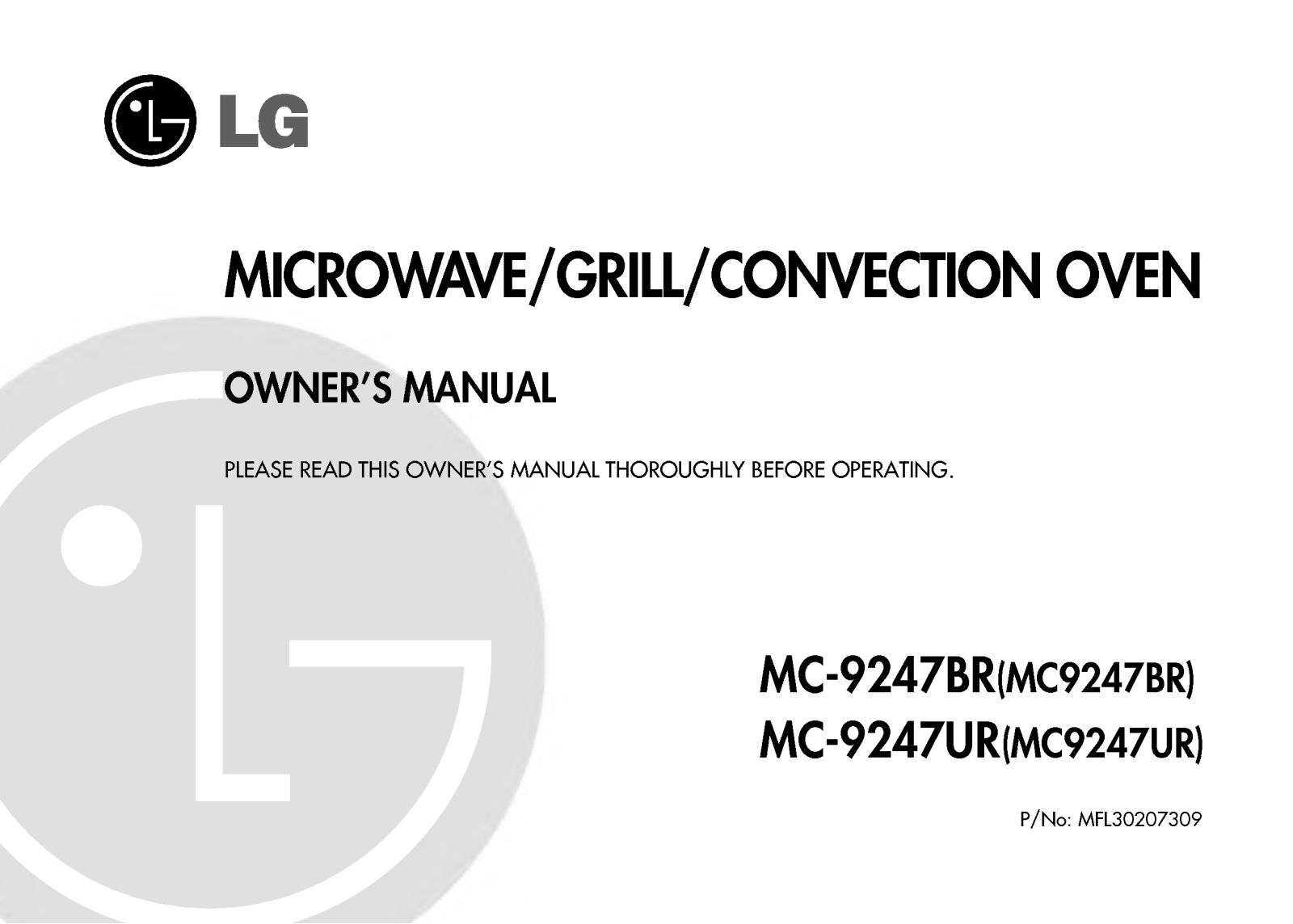 LG MC-9247BR User Manual