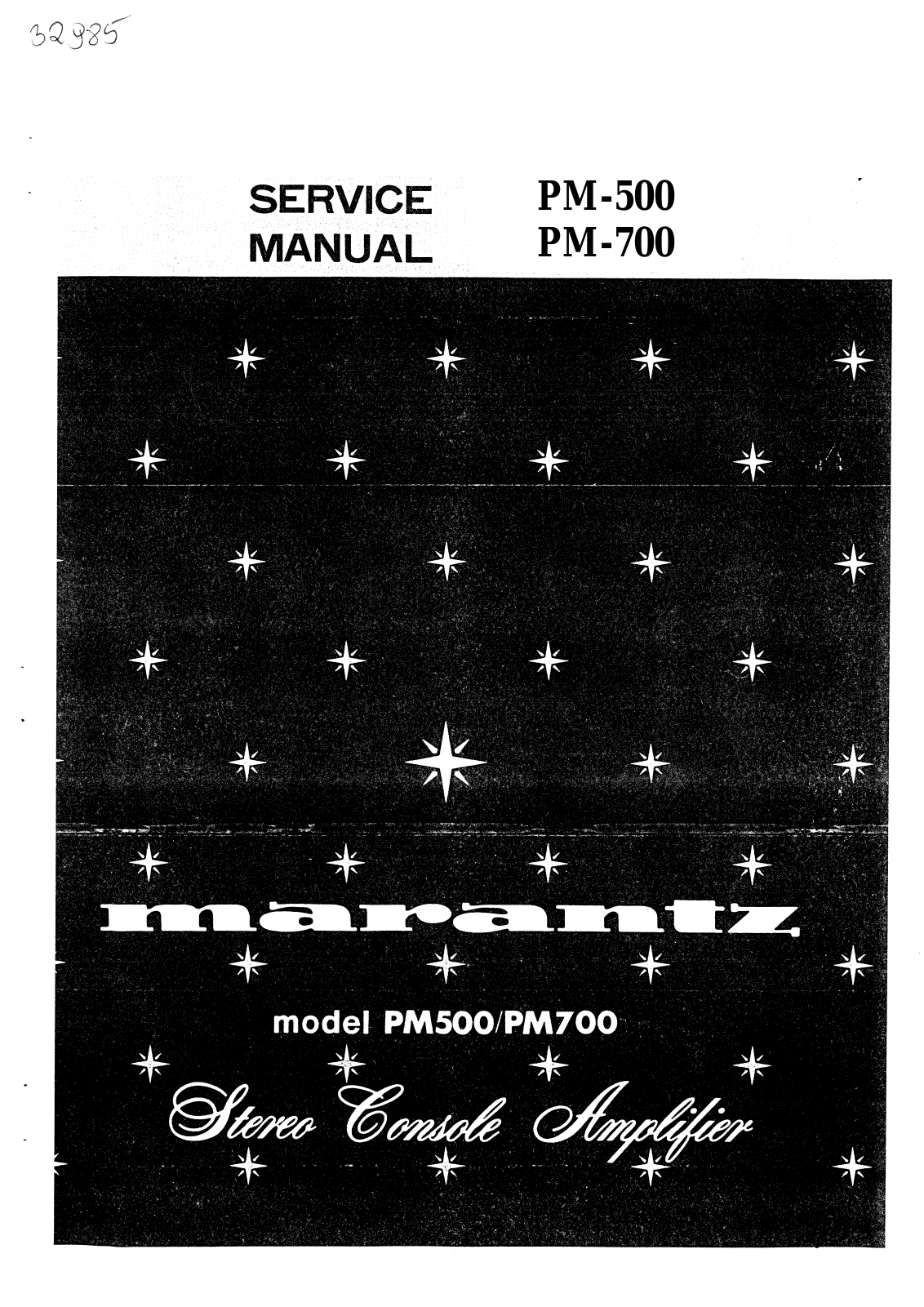 Marantz PM-500 Service Manual